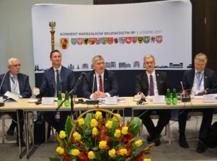 Marszałek Olgierd Geblewicz podczas konwentu w Uniejowie.